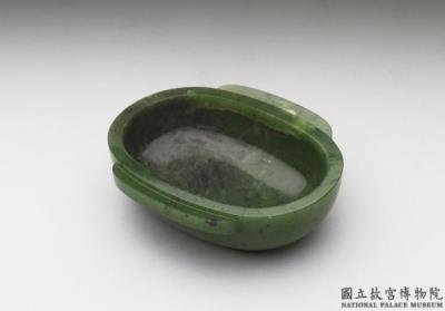 图片[2]-Qianlong imitation of archaistic double-eared jade cup, Qing dynasty, Qianlong reign (1736-1795)-China Archive